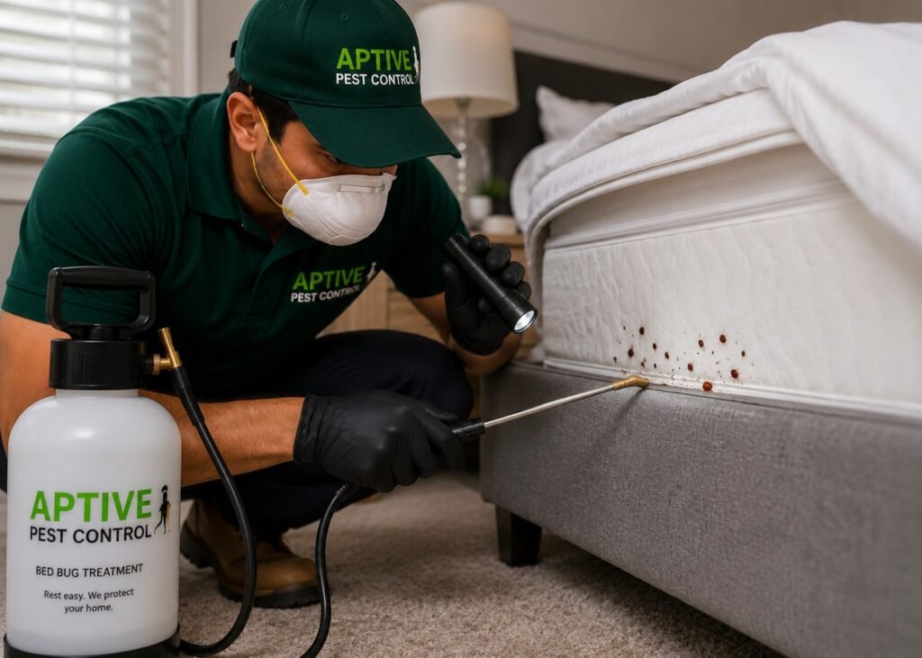 Professional Bed Bug Pest Control Melbourne technician treating a bed bug infestation